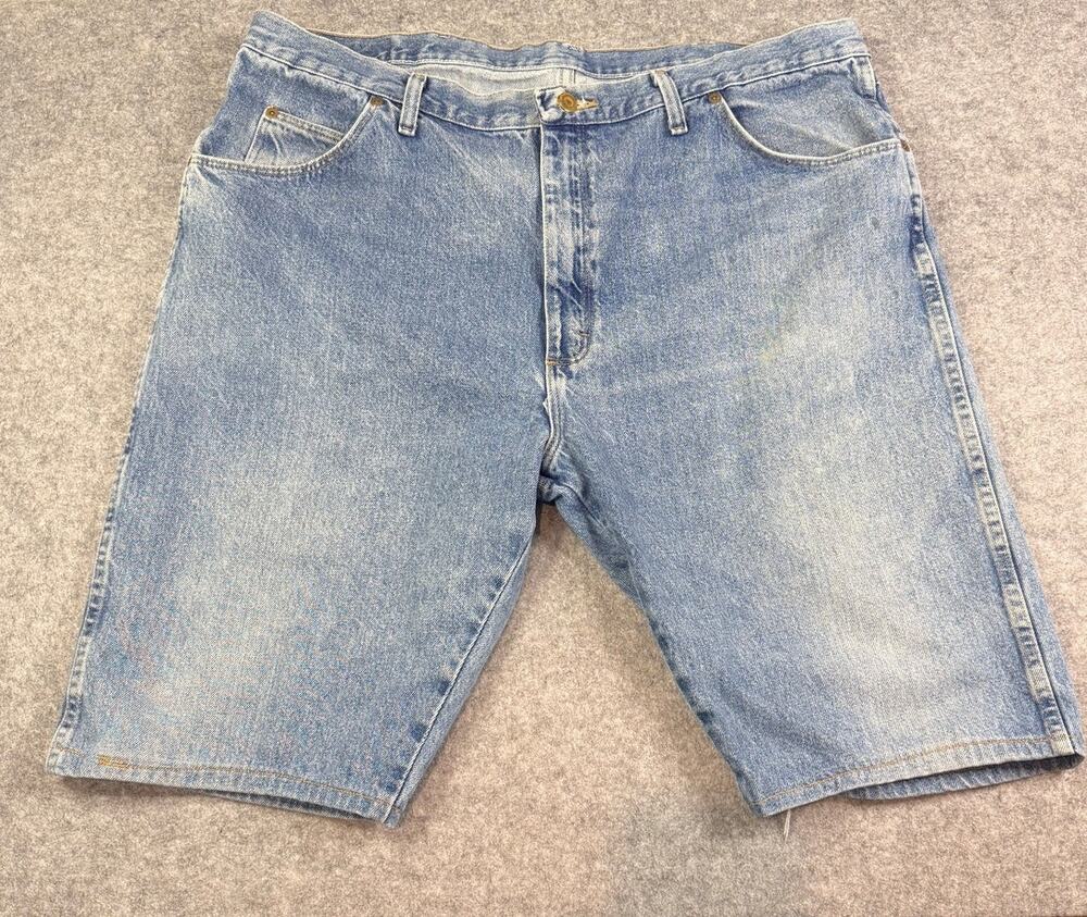 Rare Wrangler 965T1DS Denim Shorts Mens 42 Regular Fit Vintage Jorts 100% Cotton